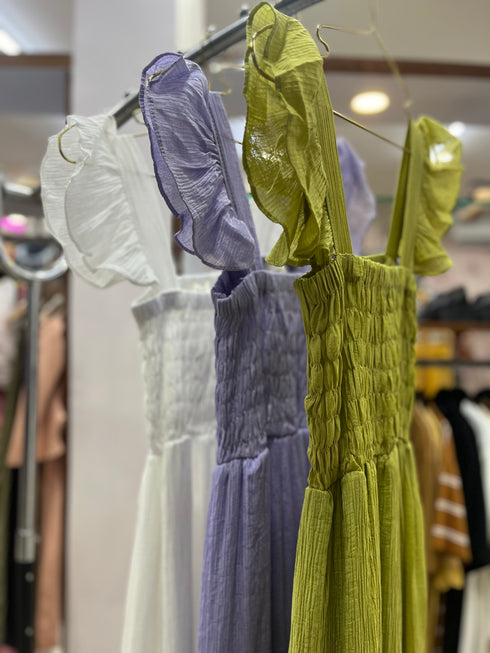 Summer Square Neck Sleeveless Long Dresses